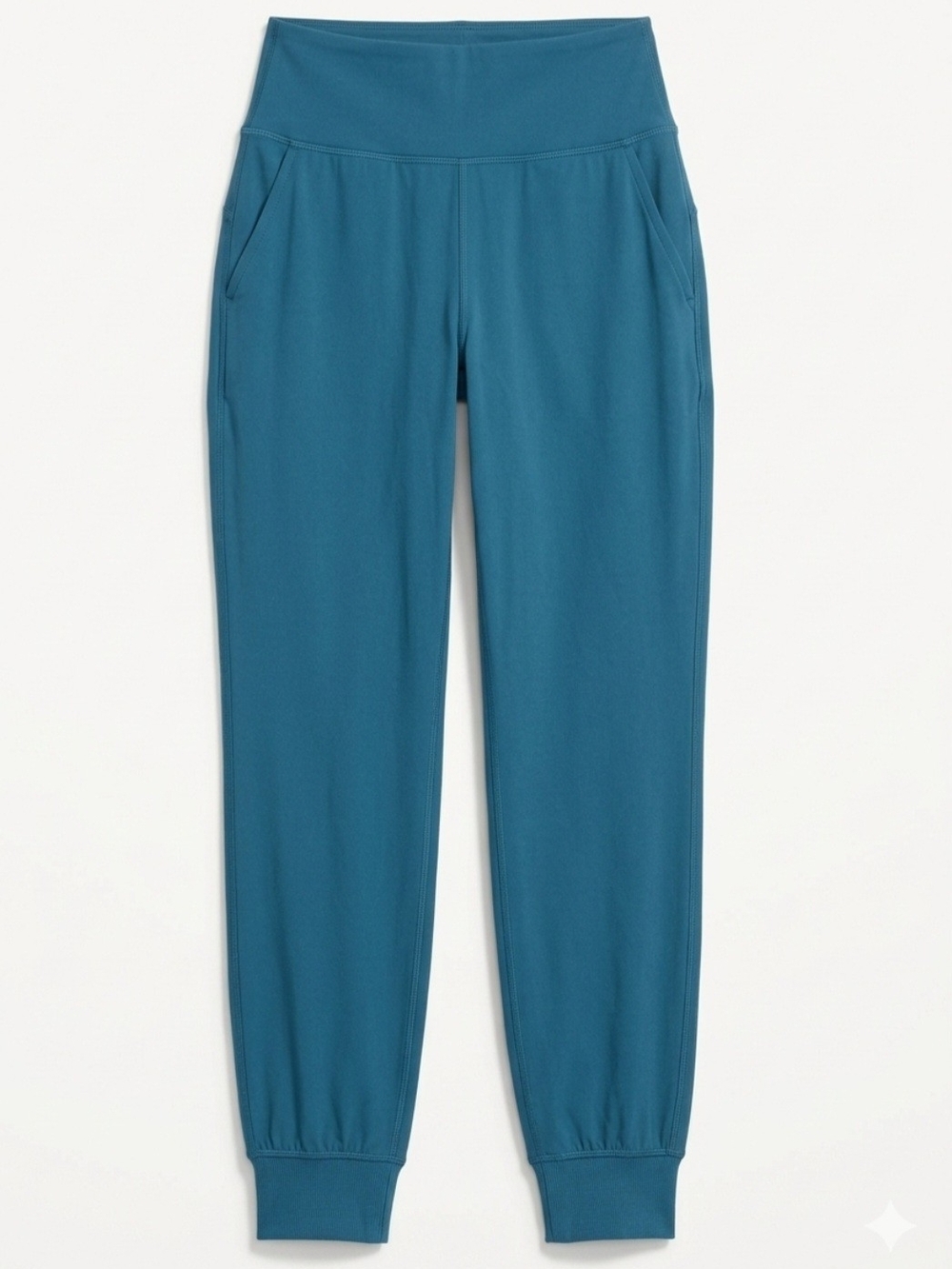 En Creme Teal High-Waist Jogger Pants